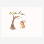 Card featuring rabbits hugging + sympathy card +any occasion card