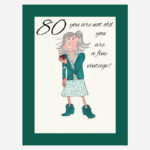 80th Birthday card for women