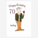 70th Birthday card for men