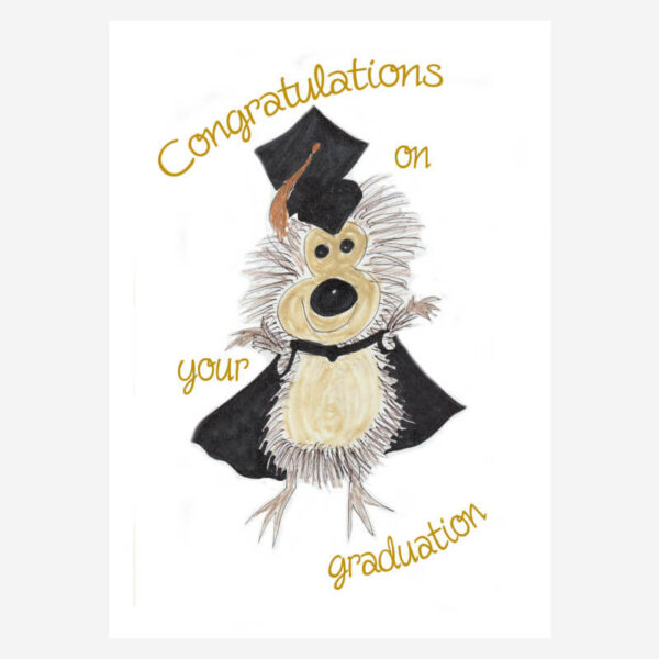 Hedgehog Graduation card