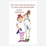 Funny birthday card for women + gin