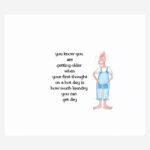 Funny birthday card for older women