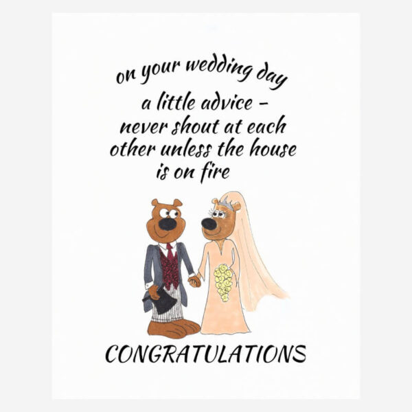 Funny wedding cards featuring cute bears