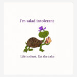 birthday card+food intolerance joke+cake