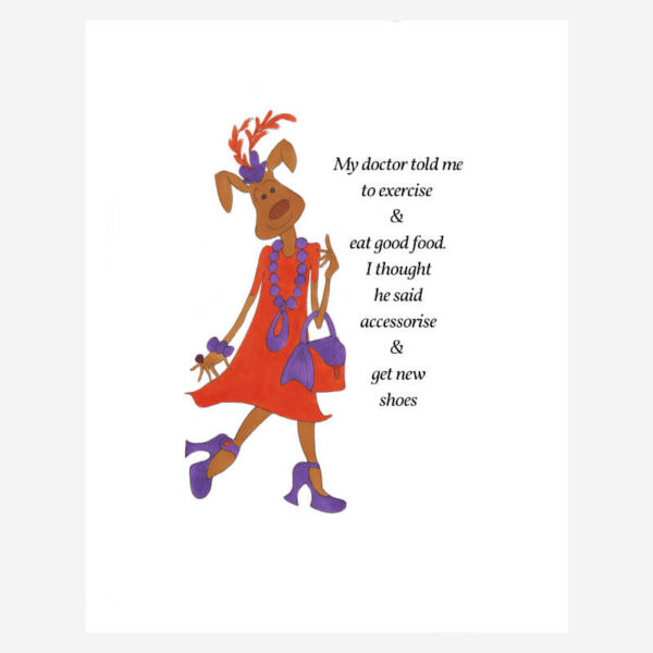 Birthday card for women + accessorise joke