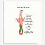 Funny birthday card for men.