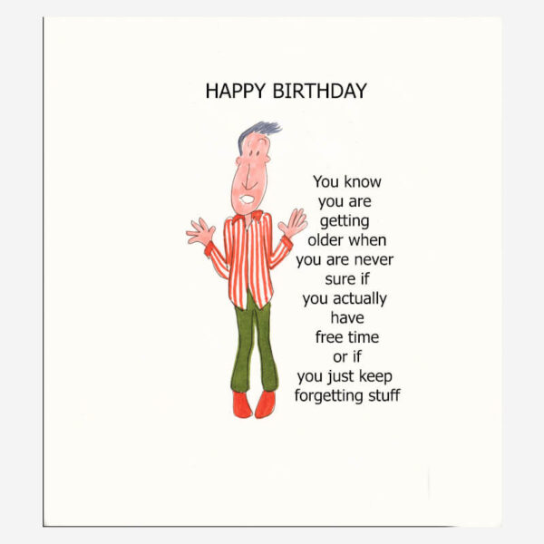 Funny birthday card for men.