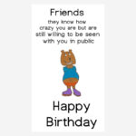 Funny Birthday card for a friend