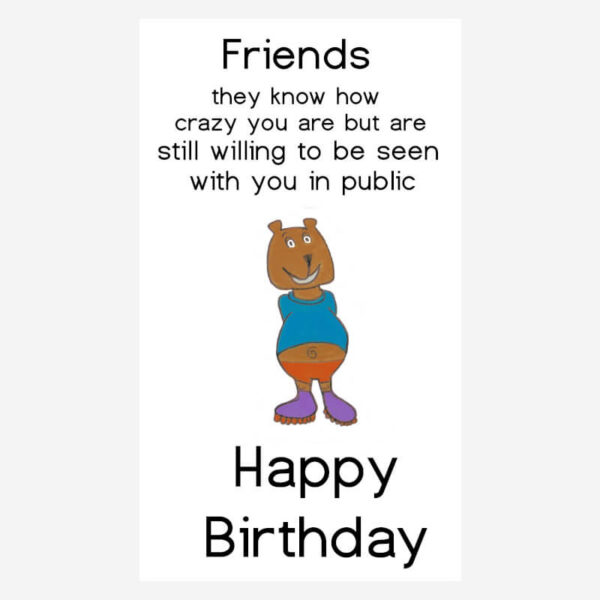 Funny Birthday card for a friend