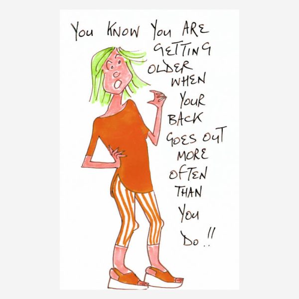 Bad back joke birthday card