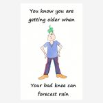 Bad knee joke birthday card