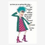 Funny birthday card+memory loss+forgotten passwords