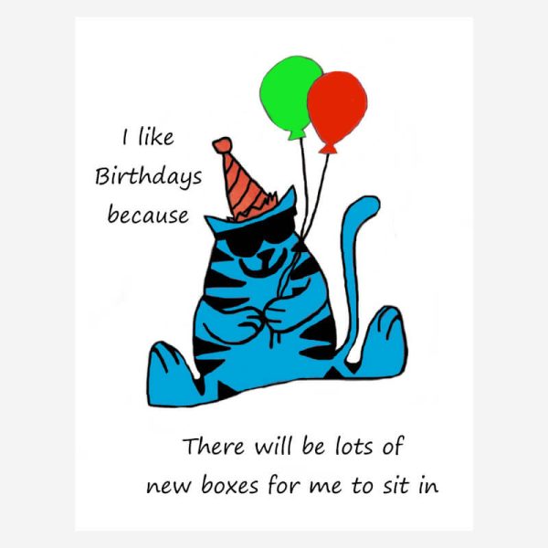 Funny Birthday card for cat lovers