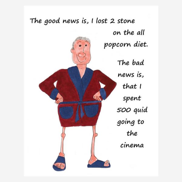 Funny birthday card for men+diet joke