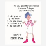 Funny birthday card for older women