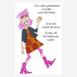 2 rules in life birthday card