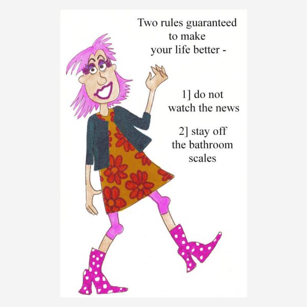 2 rules in life birthday card