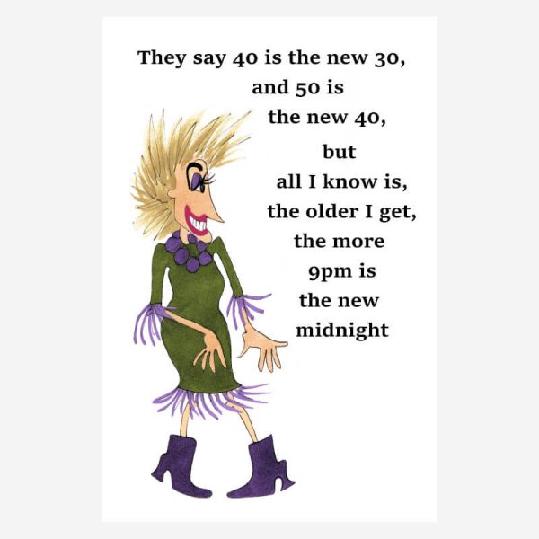 Funny birthday card for older women