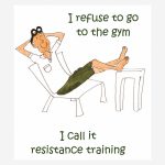 Funny birthday card + resistance training joke for gym goers