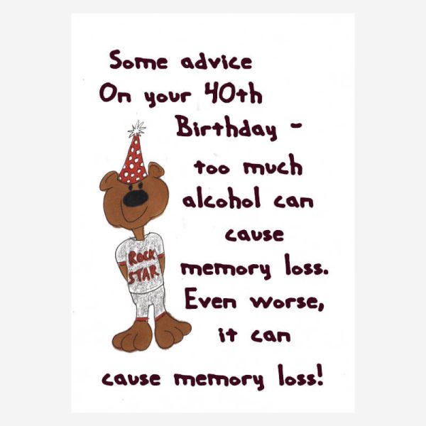 Funny 40th Birthday card