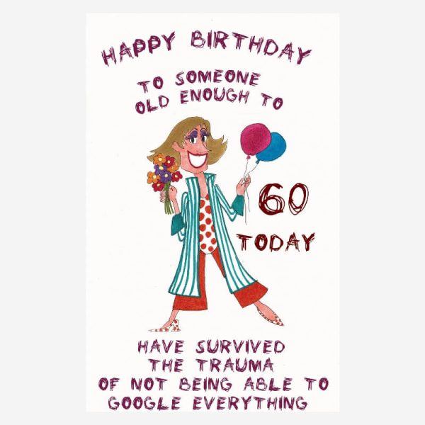 Funny birthday card+60th