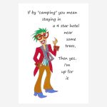 Funny birthday card for women+4 star hotel