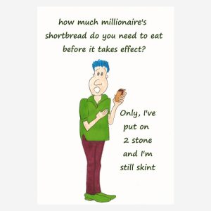 Millionaire's shortbread birthday card for men