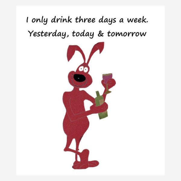 Funny birthday card+drinking