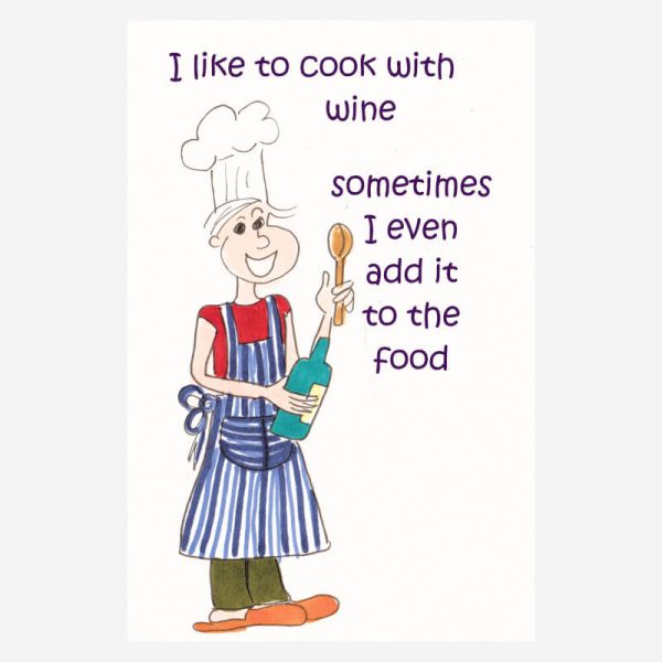 funny birthday card+cooking