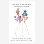 Humorous & funny wedding card