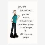 Funny birthday card for men