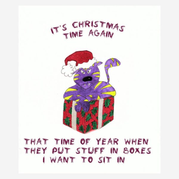 Funny Christmas card for cat lovers