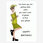 Funny Birthday card+needing glasses