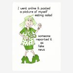 Funny Birthday card+ fake news joke