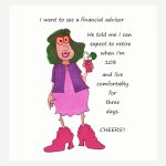 Funny Birthday card + financial advisor joke