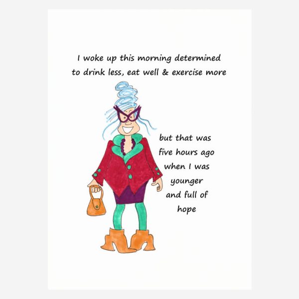 Funny birthday card for older women