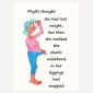 Elastic waistband joke Birthday card for women